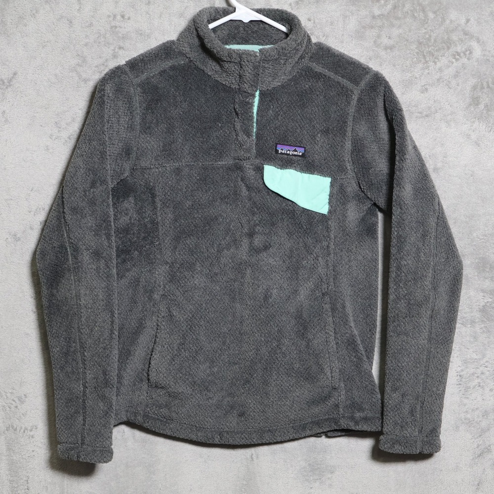 Patagonia Snap-T Pullover Womens Small Gray Blue Re-Tool Fleece Polartec Jacket